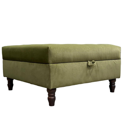 Truffle Footstool in Royal Velvet