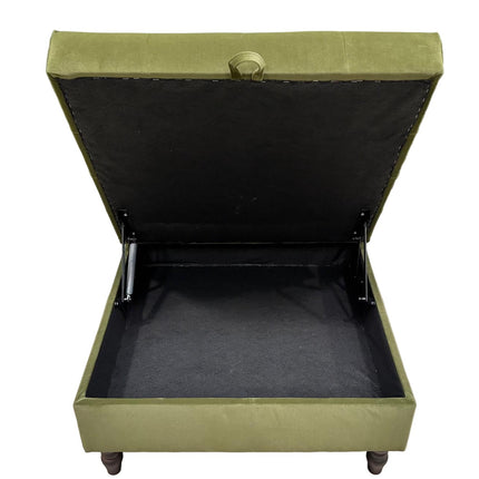 Truffle Footstool in Royal Velvet