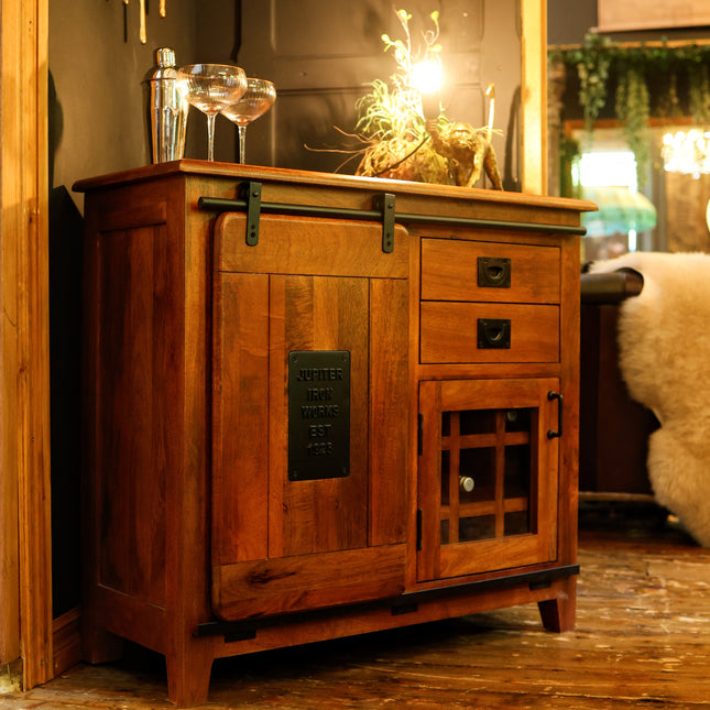 Jupiter Bar Mango Wood Cabinet