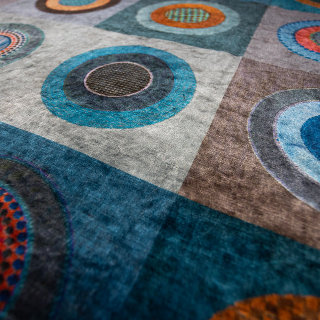 Dress Circle Teal Fabric - Clearance