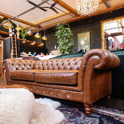 Bertie Chesterfield in Leather