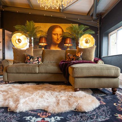 Benji in Plush Khaki Velvet - Clearance