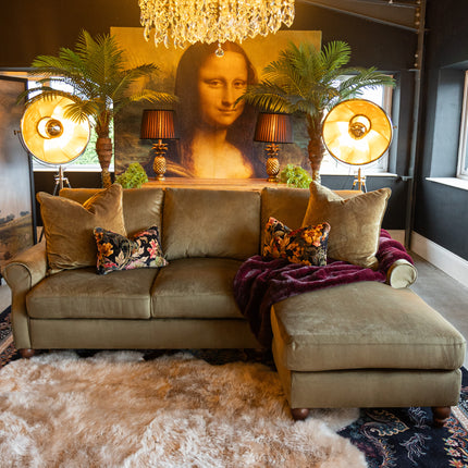 Benji in Plush Khaki Velvet - Clearance