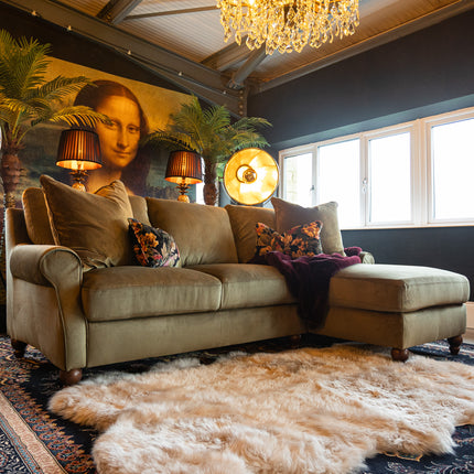 Benji in Plush Khaki Velvet - Clearance