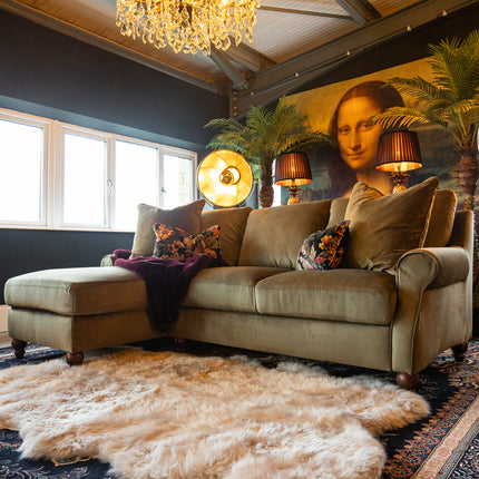 Benji in Plush Khaki Velvet - Clearance