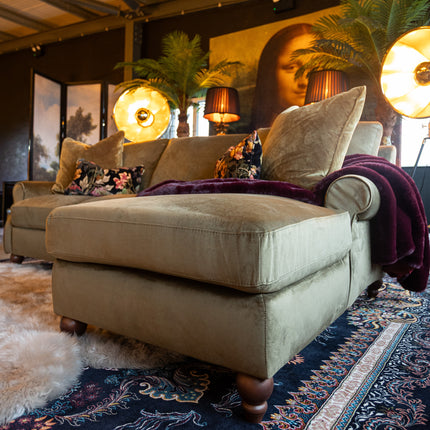 Benji in Plush Khaki Velvet - Clearance