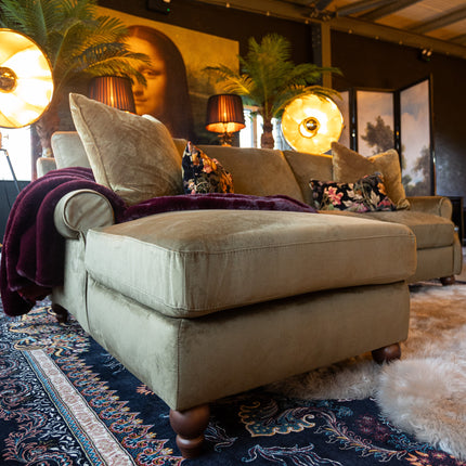 Benji in Plush Khaki Velvet - Clearance