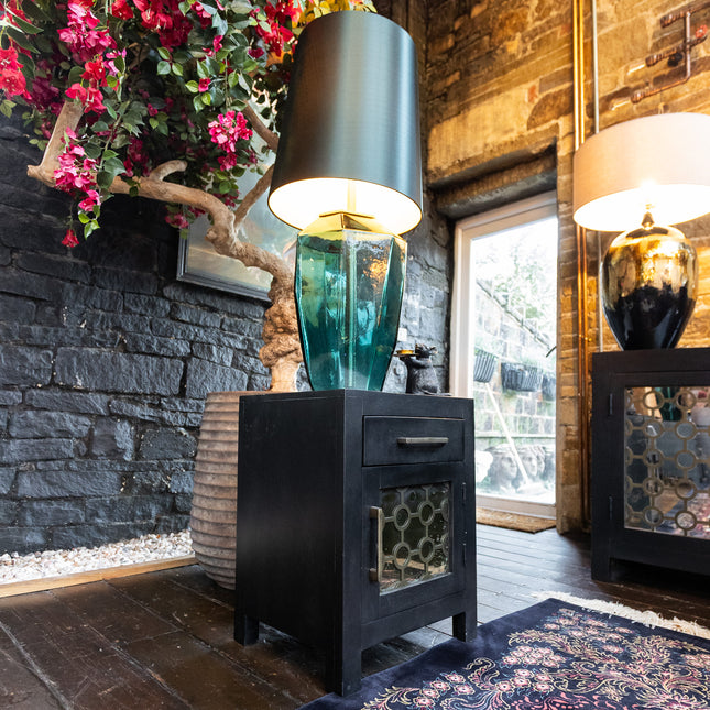 Regent Noir Wooden Bedside Table