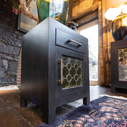 Regent Noir Wooden Bedside Table