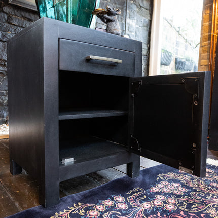 Regent Noir Wooden Bedside Table