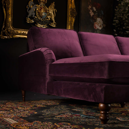 Albert Left Hand Facing Chaise Sofa Velvet