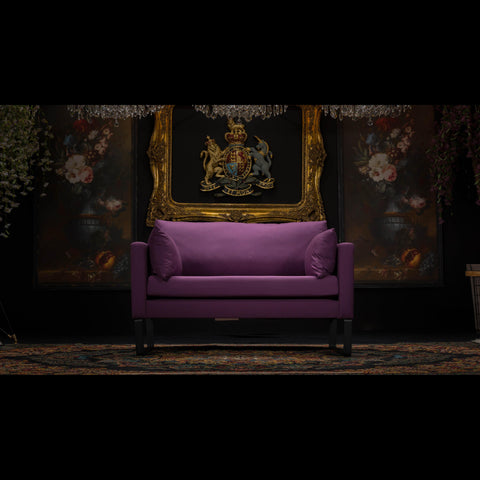 Blossom Garden 2 Seater Sofa Purple Fabric (140 x 81 x 90cm)