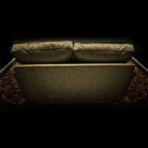 Howard 2 Seater Sofa Bed in Green Olive Velvet