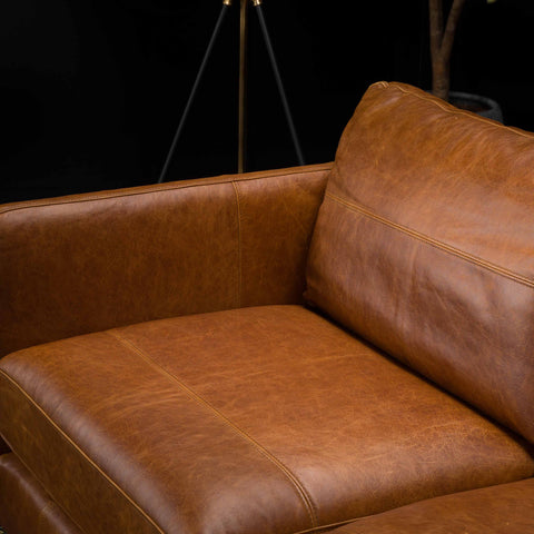 Louis 3 Seater Sofa in Lazio Brown - Clearance