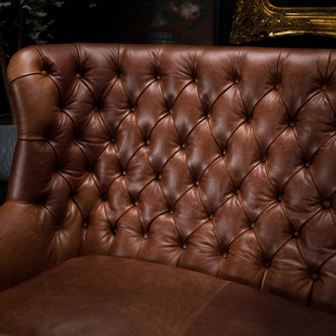 Mackenzie Tetrad Petit 2 Seater Sofa in Sadler Walnut Leather