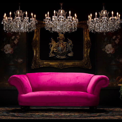 Oliver 2 Seater Sofa Plush Cerise Pink - Clearance