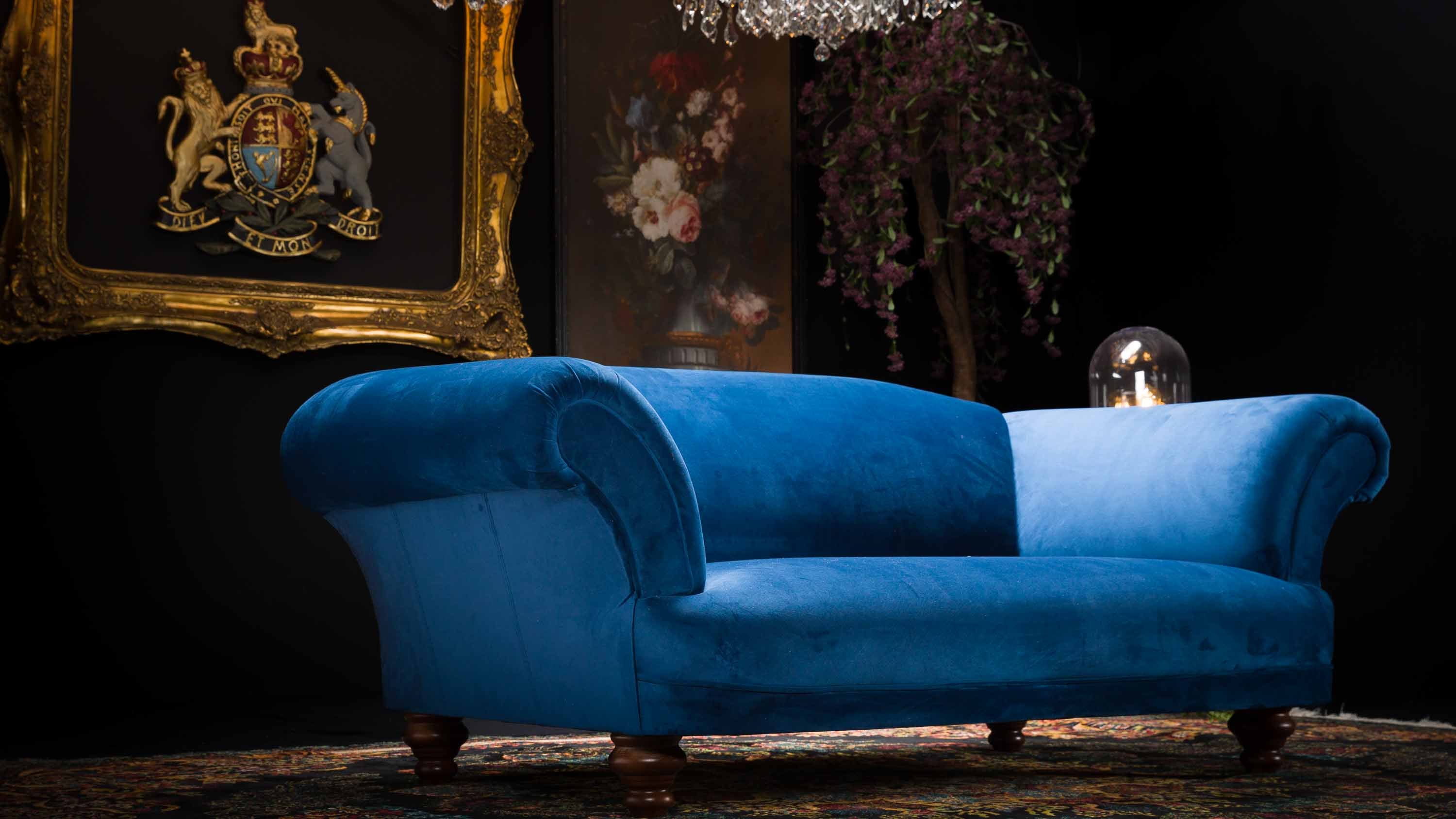 Blue 2024 victorian sofa