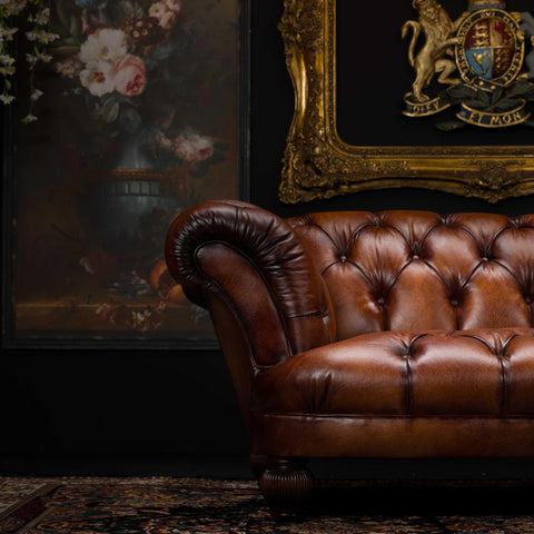 Oskar Tetrad Grand 4 Seater Sofa in Hand Antiqued Buffalo Leather