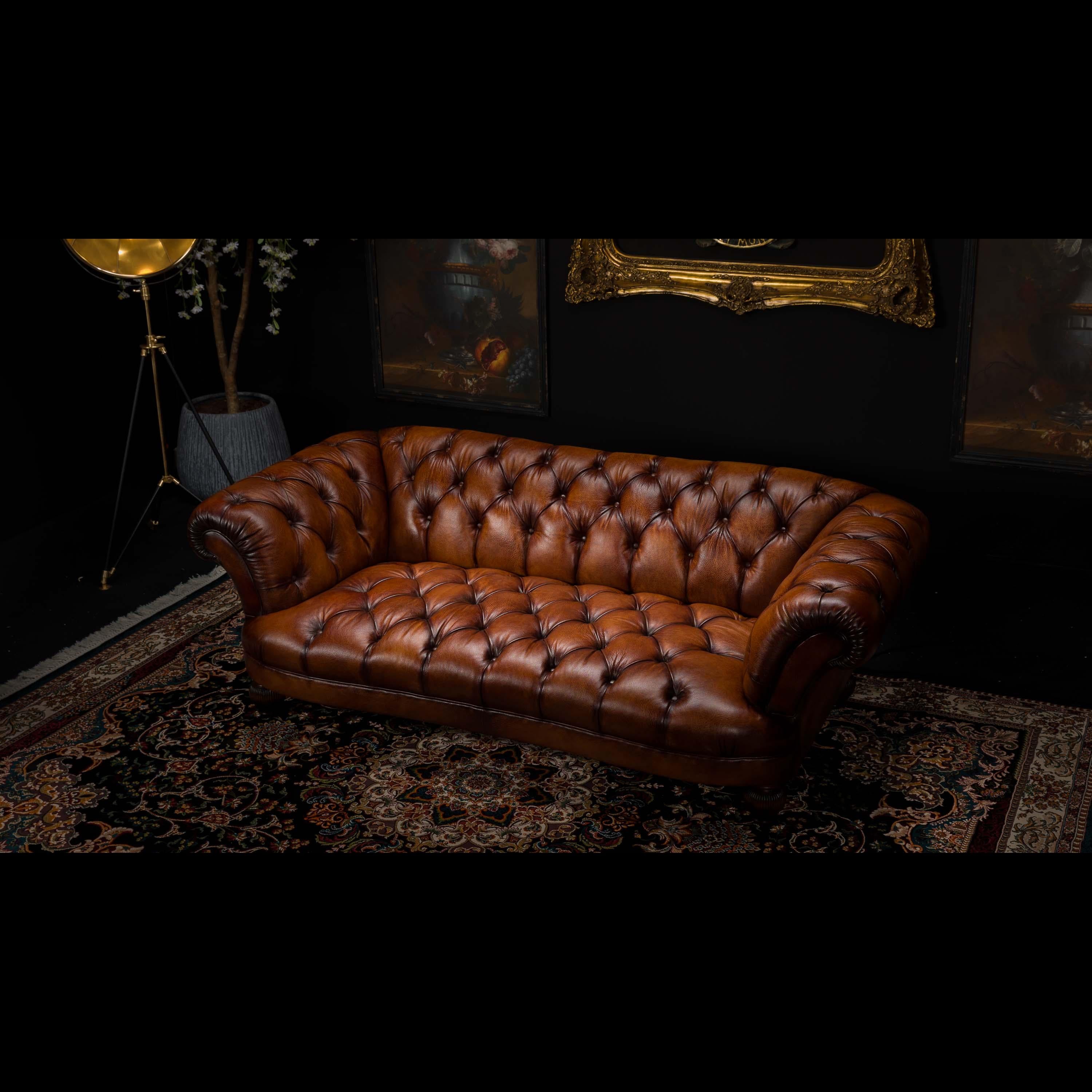 Oskar Chesterfield by Tetrad in Hand Antiqued Buffalo Leather – Vintage ...