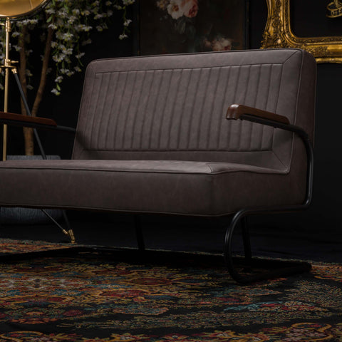 Retro Sofa Grey (125 x 78 x 88cm)