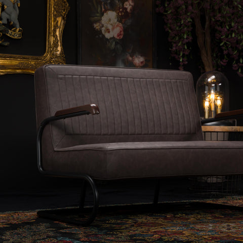 Retro Sofa Grey (125 x 78 x 88cm)