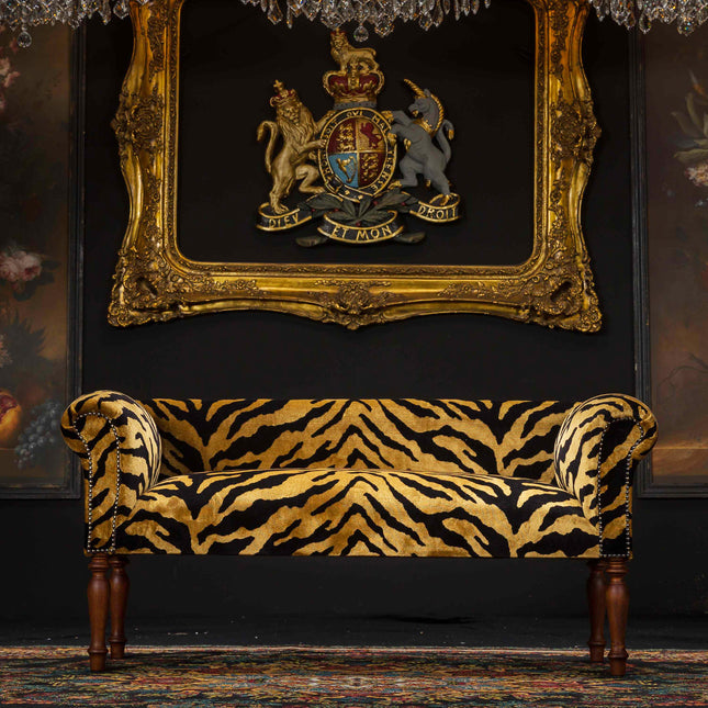 Selfridges Sofa in Zebra Gold Velvet