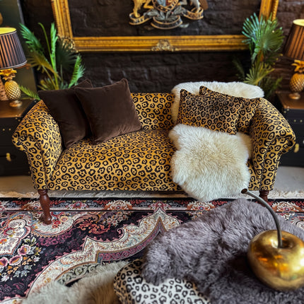 Selfridges Sofa in Leopard Gold Velvet