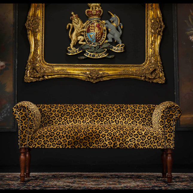 Selfridges Sofa in Leopard Gold Velvet