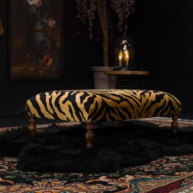 Selfridges Footstool in Zebra Gold