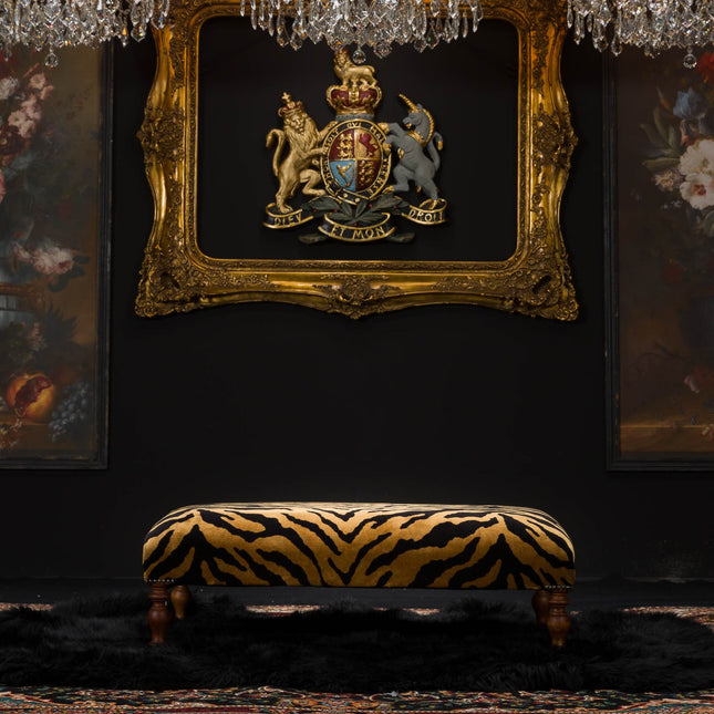 Selfridges Footstool in Zebra Gold