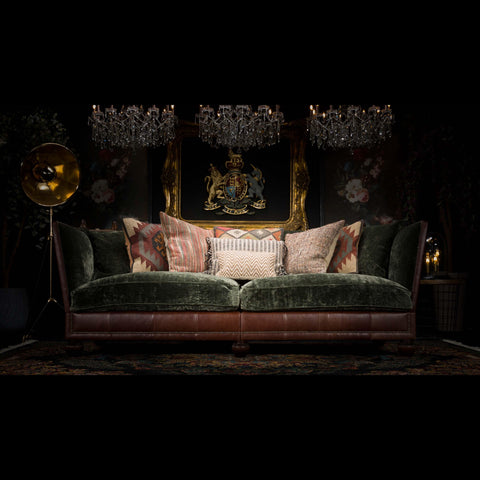 Warwick Tetrad Grand Sofa in Saddler Walnut & Coco Olive