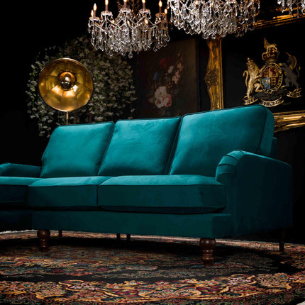 Albert Left Hand Facing Chaise Sofa Velvet