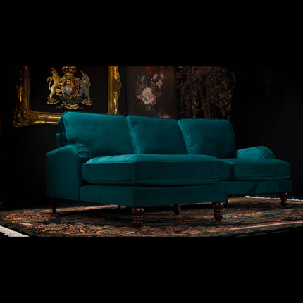 Albert Left Hand Facing Chaise Sofa Velvet