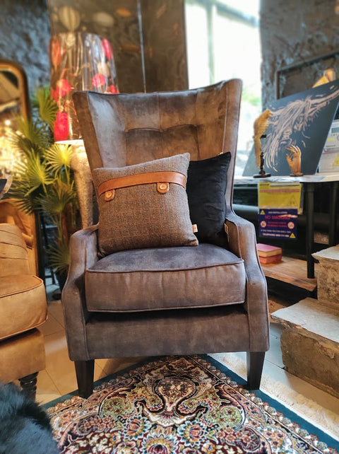 Howard Buttoned Wingback Armchair