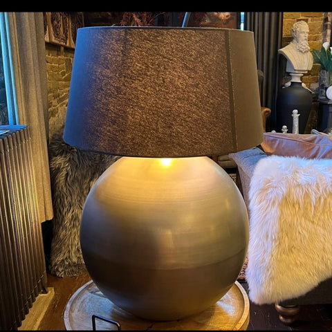 Table Lamp Brahma Dark Grey (50 x 50 x 72cm) - Last Chance