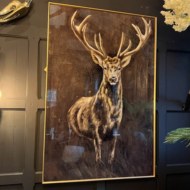 Royal Stag Gold Frame Picture - Clearance