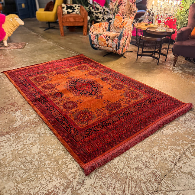 Vintage Orange Rug - Clearance
