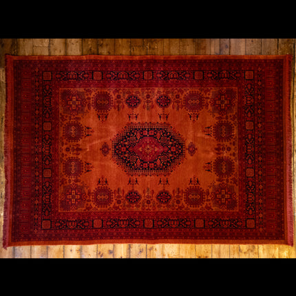 Vintage Burnt Orange Rug (Various Sizes)