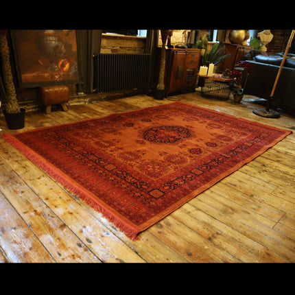 Vintage Burnt Orange Rug (Various Sizes)