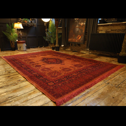 Vintage Burnt Orange Rug (Various Sizes)