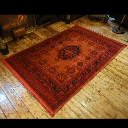 Vintage Burnt Orange Rug (Various Sizes)