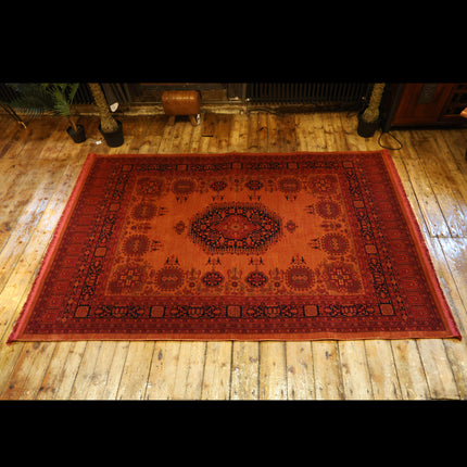 Vintage Burnt Orange Rug (Various Sizes)