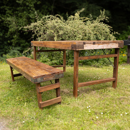 Vintage Folding Wooden Table