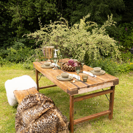 Vintage Folding Wooden Table