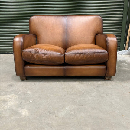 Wilbur 2 Seater Sofa in Hand Antiqued Leather - Clearance