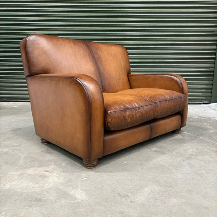 Wilbur 2 Seater Sofa in Hand Antiqued Leather - Clearance