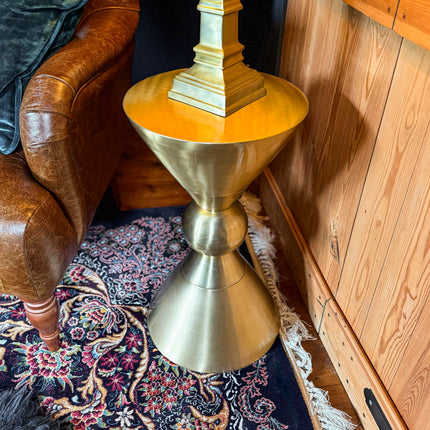 Waisted Brass Side Table