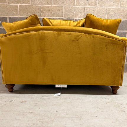 Bugsby 2 Seater Sofa in Plush Mustard Velvet - Ex Display