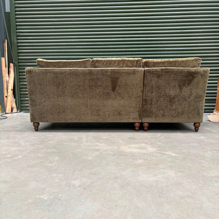 Benji Left Hand Facing Chaise in Derwent Olive Velvet- Clearance
