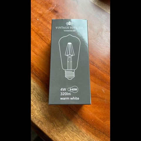 Vintage LED Filament Bulb - 4W Dimmable E27 Edison Light Bulb (1 Pack) - Clearance